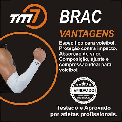 Manguito Para Vôlei Brac7 Longo Tm7 - Foto 3
