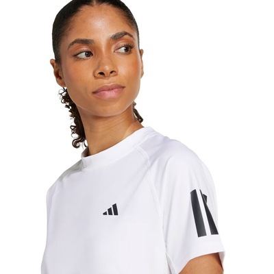 Camiseta Adidas M/C Club 3 Listras Feminina - Foto 5