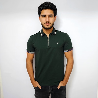 Camisa Palmeiras Polo Piquet 1914 Palestra Verde Individual Masculina - Foto 2