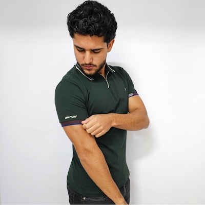 Camisa Palmeiras Polo Piquet 1914 Palestra Verde Individual Masculina - Foto 4