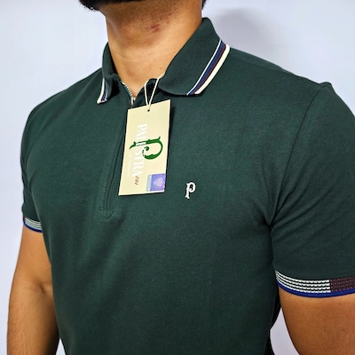 Camisa Palmeiras Polo Piquet 1914 Palestra Verde Individual Masculina - Foto 5