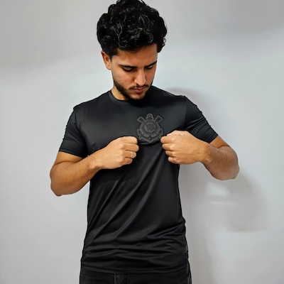 Camisa do Corinthians Bordado Coimbra Masculina - Foto 3
