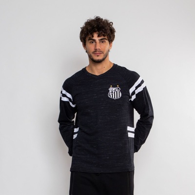 Camiseta Manga Longa do Santos Surf Center Oficial Escudo Masculina - Foto 4