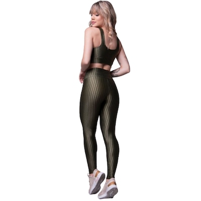 Conjunto Top e Calça New Zig 3D Fitness Vekyo Alta Compressão Feminina - Foto 2