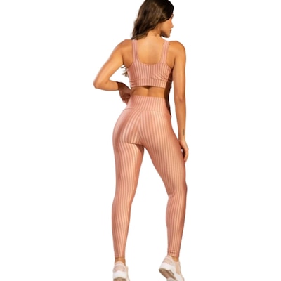 Conjunto Top e Calça New Zig 3D Fitness Vekyo Alta Compressão Feminina - Foto 2