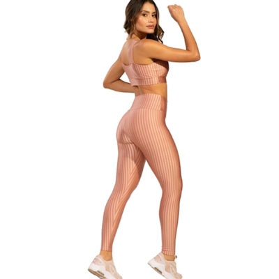 Conjunto Top e Calça New Zig 3D Fitness Vekyo Alta Compressão Feminina - Foto 3