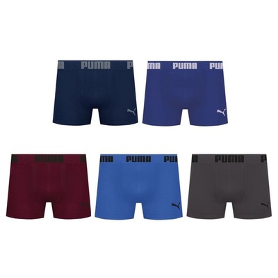 Kit 5 Cuecas Puma Boxer Sem Custura Masculina - Foto 1