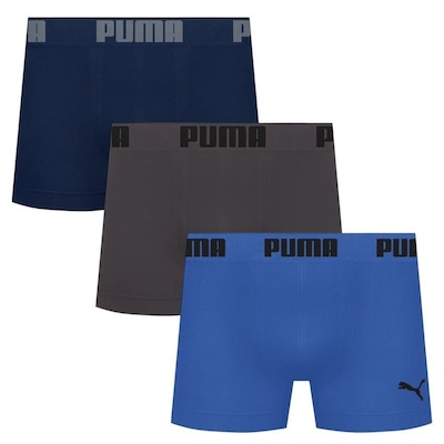 Kit 3 Cuecas Puma Boxer Sem Custura Masculina - Foto 1
