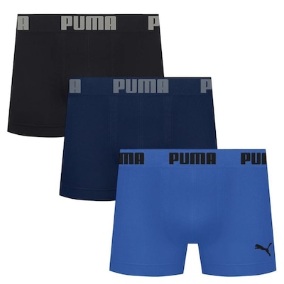 Kit 3 Cuecas Puma Boxer Sem Custura Masculina - Foto 1