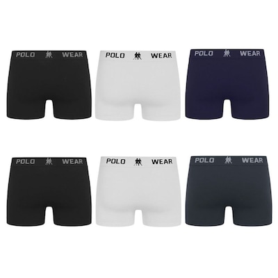 Kit 6 Cuecas Boxer Polo Wear Masculina - Foto 2