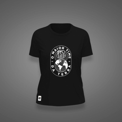 Camiseta do Santos Maior Time Da Terra Zé Carretilha Feminina - Foto 1