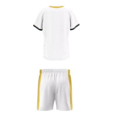 Kit Uniforme do Real Madrid Mini Craque Braziline Infantil - Foto 2