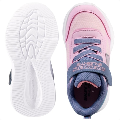 Tênis Infantil Skechers Sola Glow Ombre Deluxe - Foto 5