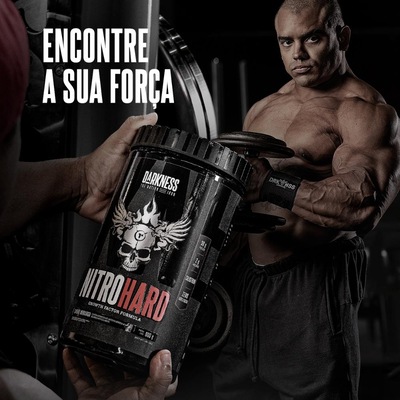 Whey Protein Darkness Nitrohard Baunilha 900g Pote - Foto 3