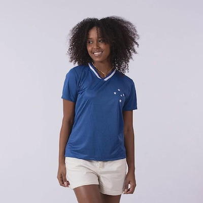 Camiseta Cruzeiro Celeste Feminina - Foto 1