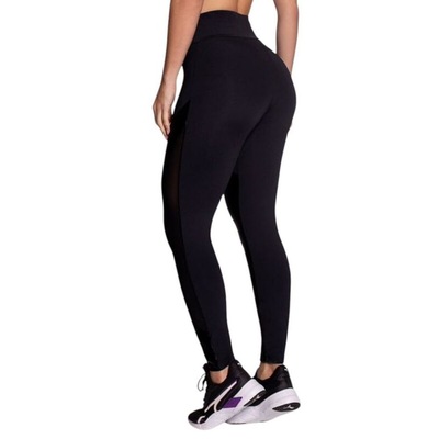 Calça Legging Selene Recortes Tule Cirre Feminina - Foto 2