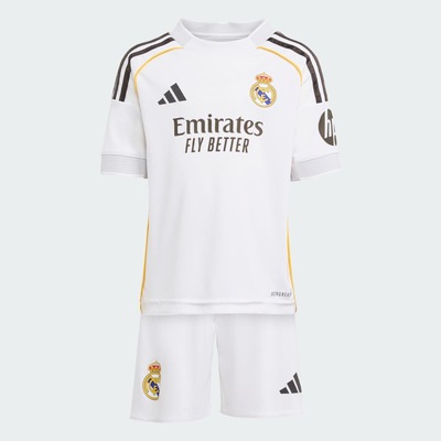 Kit Uniforme de Futebol Infantil do Real Madrid I 25/26 Adidas - Foto 2