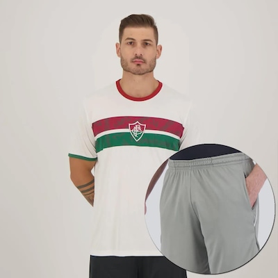 Kit Camisa + Bermuda do Fluminense Masculina - Foto 1