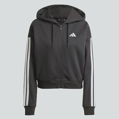 Blusão de Moletom Feminino adidas 3 Stripes com Capuz - Foto 5