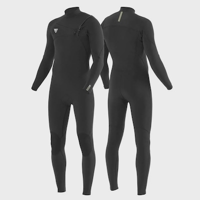 Long John Vissla Seven Seas Comp 3/2 Chest Zip Black Masculina - Foto 3