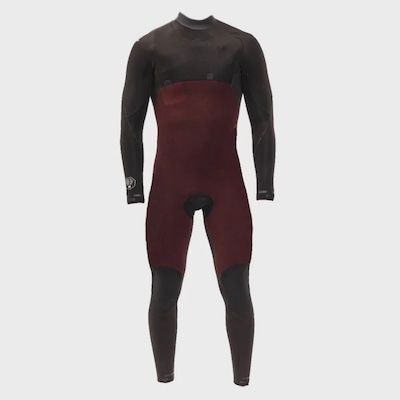 Long John Vissla Seven Seas Comp 3/2 Chest Zip Black Masculina - Foto 4