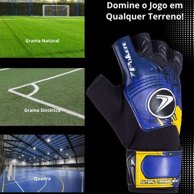 Luva de Goleiro Infantil Futsal Poker Infinity Training - Foto 5
