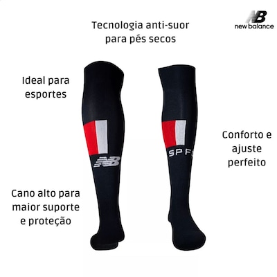 Meião Infantil São Paulo New Balance Home 2024 Cano Longo - Foto 4