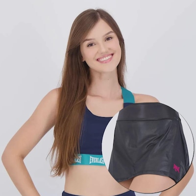 Conjunto Shorts Saia + Top Everlast Feminino - Foto 1