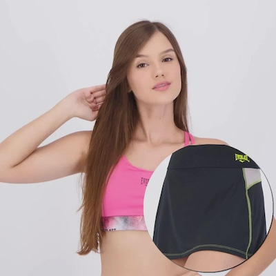 Conjunto Shorts + Top Everlast Basic V Feminino - Foto 1