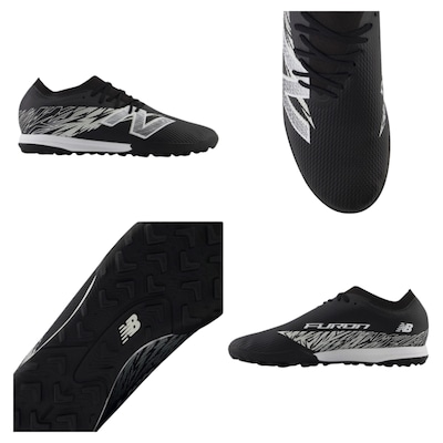 Kit Chuteira de Society Adulto New Balance Furon Team V8 + Meião - Foto 6
