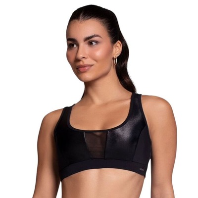 Top Selene com Bojo Recortes Tule Cirre Feminino - Foto 1