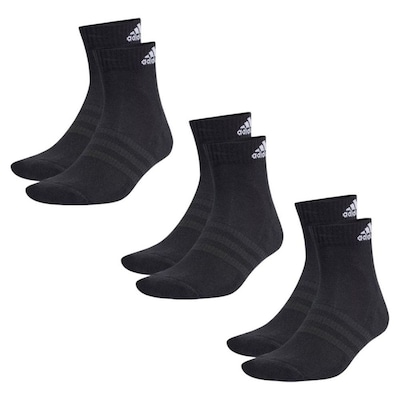 Meia Cano Médio adidas Ankle Cushioned - 3 Pares - Unissex - Foto 1
