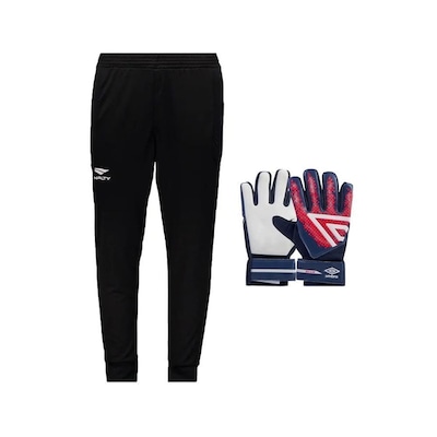 Kit Goleiro Calça Penalty Delta + Luva - Infantil - Foto 1