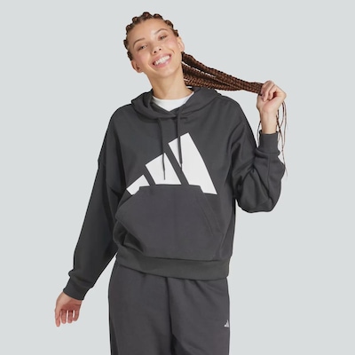 Blusão de Moletom Feminino adidas com Capuz Big Logo - Foto 1