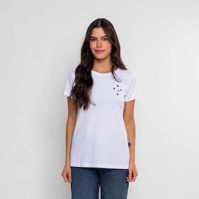 Camiseta Baby Look Oficial Cruzeiro Classic Sintetico Surf Center - Foto 1