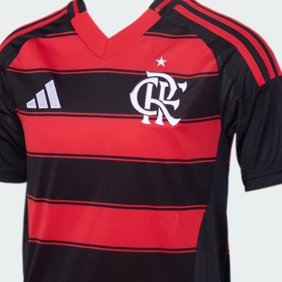 Camisa Flamengo I adidas 25/26 Listrada Infantil - Foto 3
