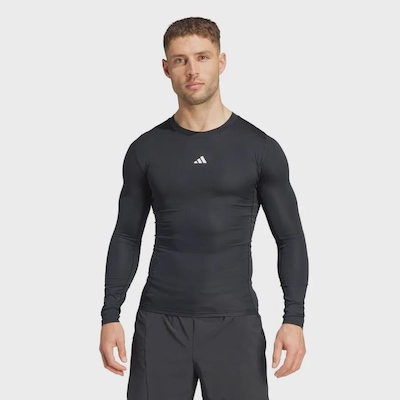 Camiseta Masculina Adidas Manga Longa Techfit Compression Treino - Foto 1