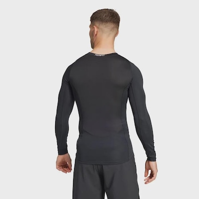 Camiseta Masculina Adidas Manga Longa Techfit Compression Treino - Foto 2