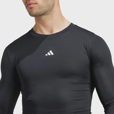 Camiseta Masculina Adidas Manga Longa Techfit Compression Treino - Foto 3