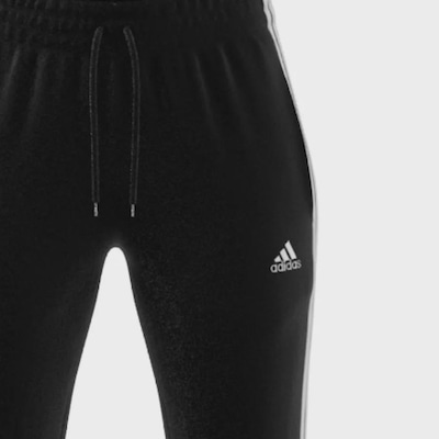 Calça de Moletinho Feminina Adidas Essentials 3-Stripes - Foto 4