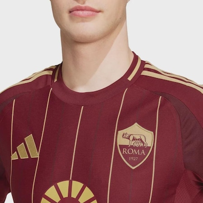 Camisa As Roma Masculina I 24/25 Adidas - Foto 6