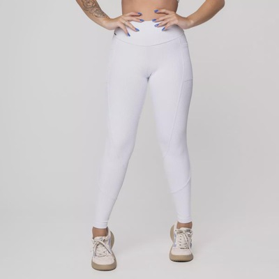 Calça Legging Fitness Textura Canelado Bolso Poliamida Feminina - Foto 5
