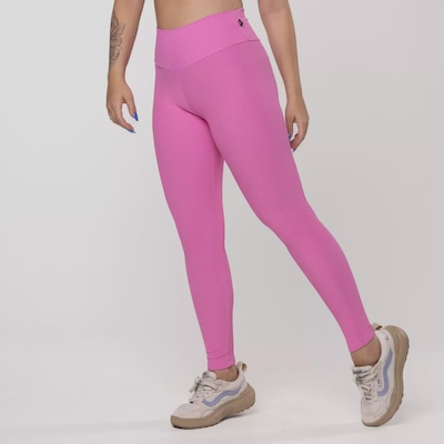 Calça Legging Fitness Textura Canelado Poliamida Feminina - Foto 4