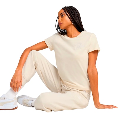 Camiseta Feminina Puma Ess Script - Foto 1