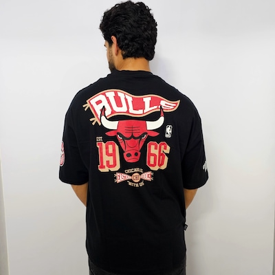 Camiseta NBA Oversized Chicago Bulls Pennant Masculino - Foto 2