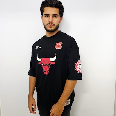 Camiseta NBA Oversized Chicago Bulls Pennant Masculino - Foto 3