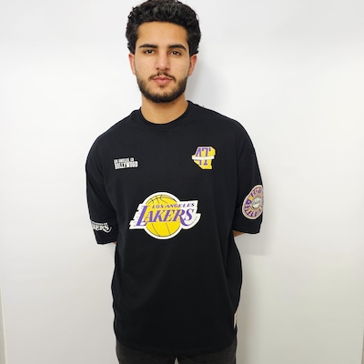 Camiseta NBA Oversized LA Lakers Pennant Masculino - Foto 3