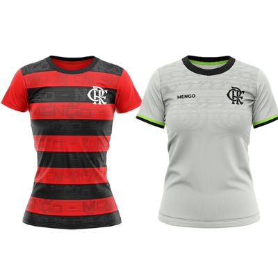 Camisas Flamengo Baby Look Braziline Shout + Lumina Feminino - Foto 1