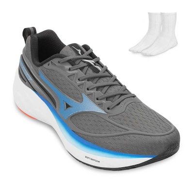 Tênis Masculino Mizuno Space 5 + 1 Meia MZ25 - Foto 1