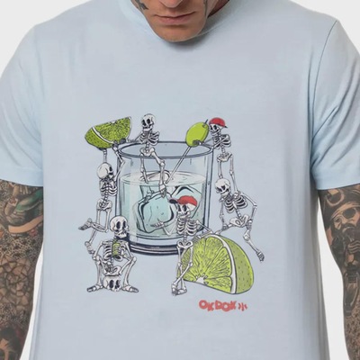 Camiseta Masculina Okdok Artistic Classic Skull - Foto 3